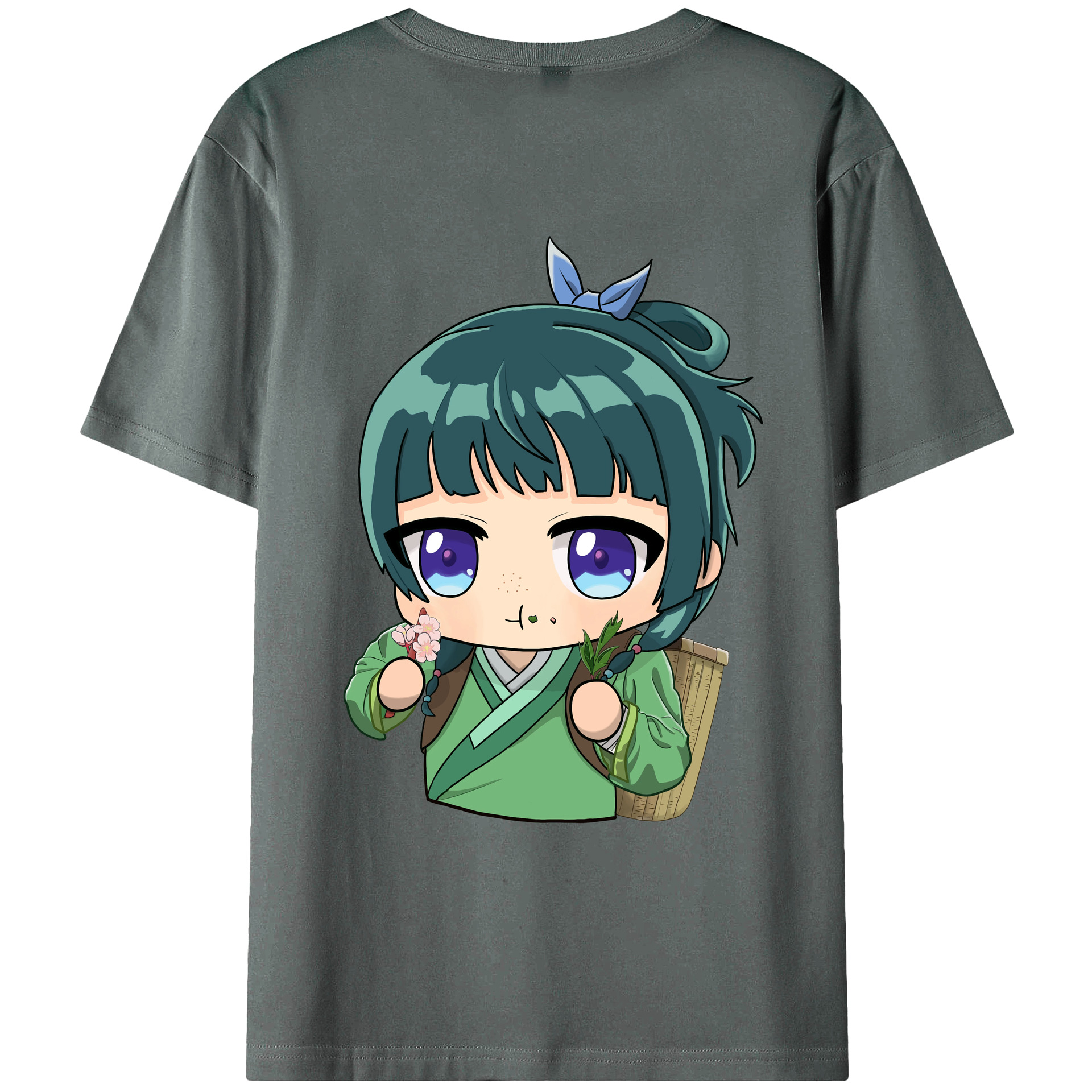 （画像用） 薬屋のひとりごと The Apothecary Diaries 綿100％ メンズ半袖Tシャツ（バックプリント） 通気性